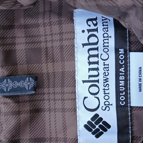 Columbia Brown Plaid Puffer Jacket 60% Down 40%feather Sz M - Picture 2 of 11